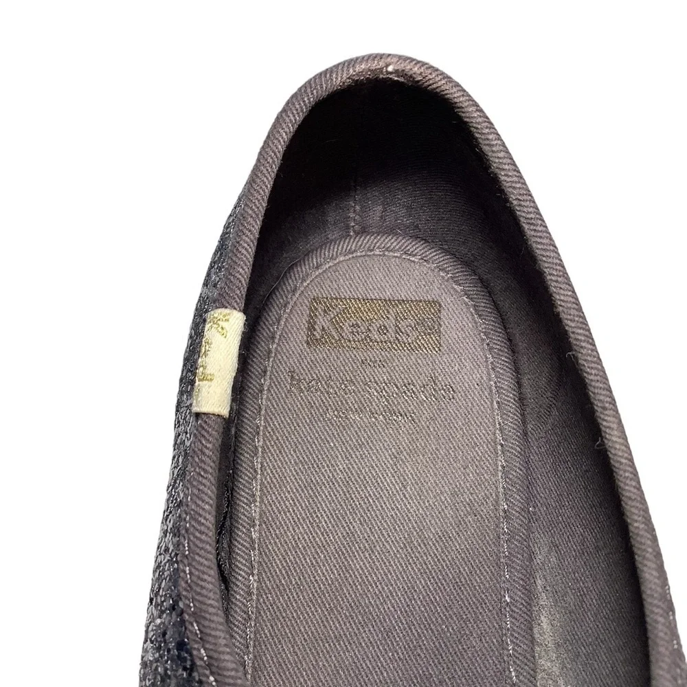 KATE SPADE x KEDS Champion Gray Glitter Sneakers Size 9